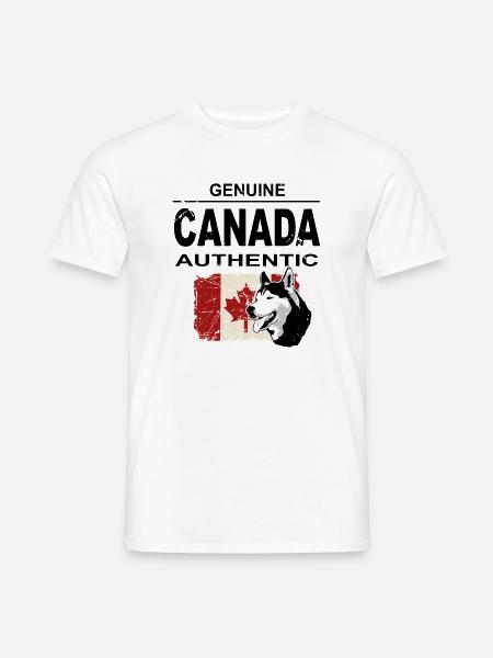 Kanada - Maple Leaf - Huskys - Canada - Männer T-Shirt - Weiß