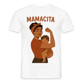 Mamacita Shirt – Stolze Mama & Kind Design - Männer T-Shirt - Weiß - Vorne - AI Model Male 178 dark (178cm)