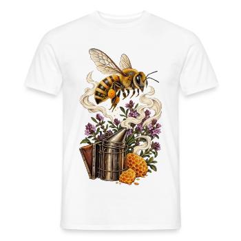 Imkerei Honigbiene - Männer T-Shirt - Weiß - Vorne - AI Model Male 178 dark (178cm)