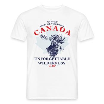 CANADA - MOOSE - Männer T-Shirt - Weiß - Vorne - AI Model Male 178 dark (178cm)