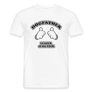 dogfather - leader of the pack - Men's T-Shirt - white - Front - AI Model Male 178 dark (178cm)