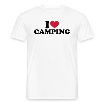 I love Camping - T-shirt homme - blanc - Devant - AI Model Male 178 dark (178cm)