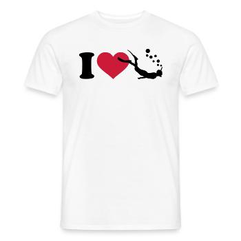 I love Snorkeling - T-shirt homme - blanc - Devant - AI Model Male 178 dark (178cm)