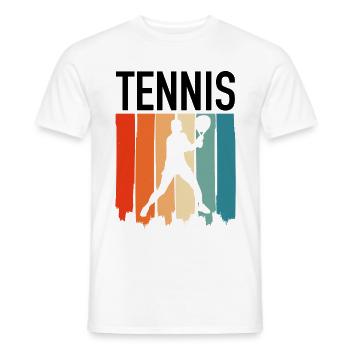 Joueur de tennis rétro tennis vintage - T-shirt homme - blanc - Devant - AI Model Male 178 dark (178cm)