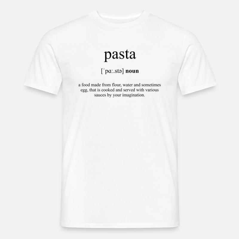 Pasta (Nudeln) Definition Dictionary - Männer T-Shirt - Weiß