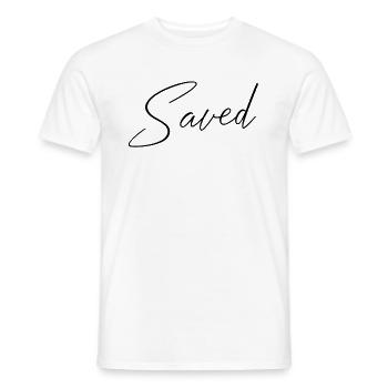 sauvé Jésus-Christ sauvé Dieu - T-shirt homme - blanc - Devant - AI Model Male 178 dark (178cm)