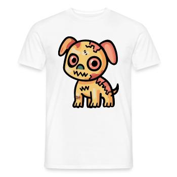 Hund Halloween Comic Zombie - Männer T-Shirt - Weiß - Vorne - AI Model Male 178 dark (178cm)