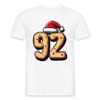 92 Numéro Noël - T-shirt homme - blanc - Devant - AI Model Male 178 dark (178cm)