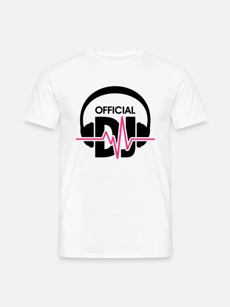 Official DJ Kopfhörer Puls Frequenz dj disc jockey - Männer T-Shirt - Weiß