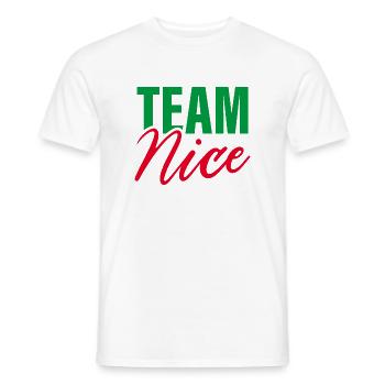 L’équipe Nice - T-shirt homme - blanc - Devant - AI Model Male 178 dark (178cm)