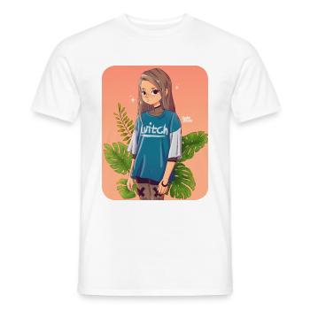 Witch Girl No.2 - Men's T-Shirt - white - Front - AI Model Male 178 dark (178cm)