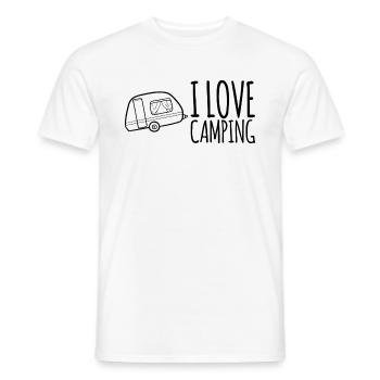 I Love Camping - Männer T-Shirt - Weiß - Vorne - AI Model Male 178 dark (178cm)