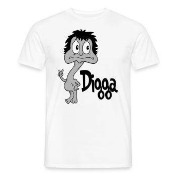 Sprüche Lustige Comic Digga - Männer T-Shirt - Weiß - Vorne - AI Model Male 178 dark (178cm)