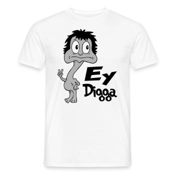 Sprüche Lustige Comic Ey Digga - Männer T-Shirt - Weiß - Vorne - AI Model Male 178 dark (178cm)