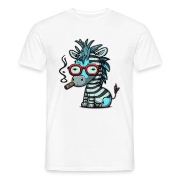 Zebra Funk - Men's T-Shirt - white - Front - AI Model Male 178 dark (178cm)