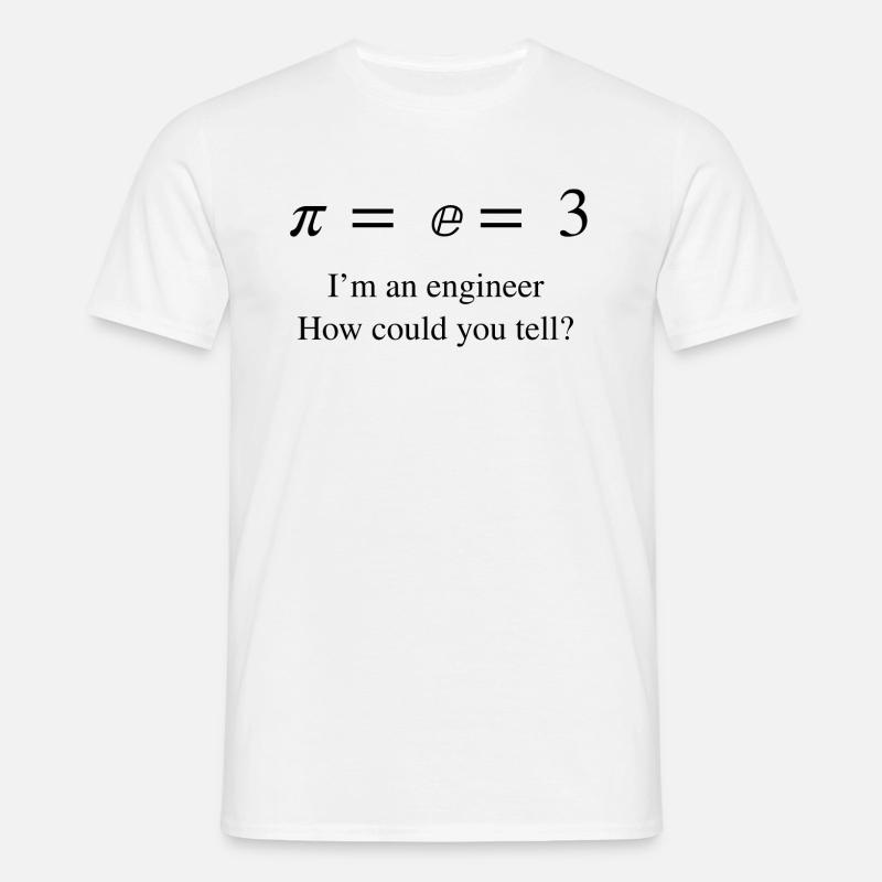 pi equals e #engineering - Men's T-Shirt - white