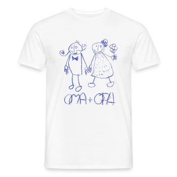 Grandma and OPa - Men's T-Shirt - white - Front - AI Model Male 178 dark (178cm)