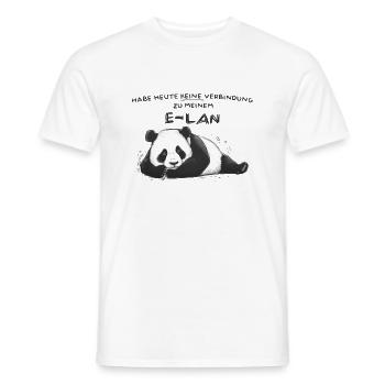 Habe heute keine Verbindung Panda E LAN - Männer T-Shirt - Weiß - Vorne - AI Model Male 178 dark (178cm)