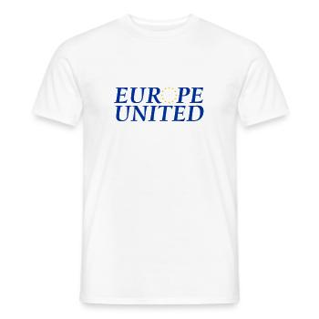 Europe United for Democracy and Diversity - Men's T-Shirt - white - Front - AI Model Male 178 dark (178cm)