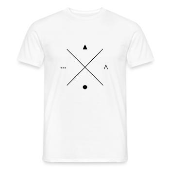 Geometry Tattoo Icons - Men's T-Shirt - white - Front - AI Model Male 178 dark (178cm)