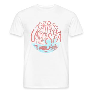 I'd rather be under the sea - Men's T-Shirt - white - Front - AI Model Male 178 dark (178cm)