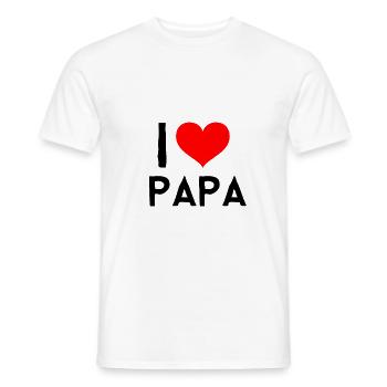 Ich liebe Papa - Männer T-Shirt - Weiß - Vorne - AI Model Male 178 dark (178cm)