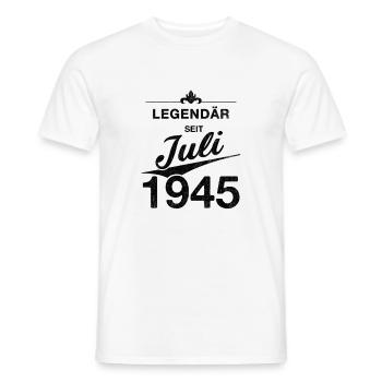 80th Birthday Legendary since July 1945 Volume 45 - Men's T-Shirt - white - Front - AI Model Male 178 dark (178cm)