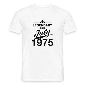 50th Birthday Legendary since July 1975 Volume 75 - Men's T-Shirt - white - Front - AI Model Male 178 dark (178cm)