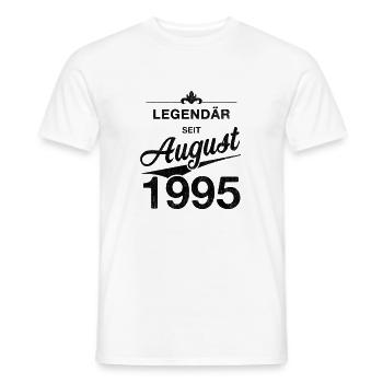 30th Birthday Legendary since August 1995 Vintage - Men's T-Shirt - white - Front - AI Model Male 178 dark (178cm)
