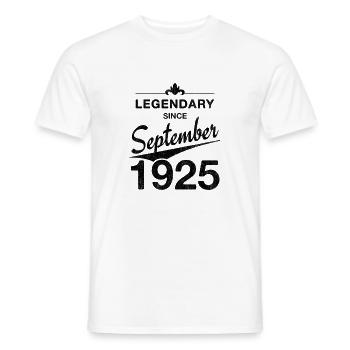 100e anniversaire Légendaire depuis septembre 1925 - T-shirt homme - blanc - Devant - AI Model Male 178 dark (178cm)