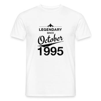 30th Birthday Legendary since October 1995 Vintage - Men's T-Shirt - white - Front - AI Model Male 178 dark (178cm)