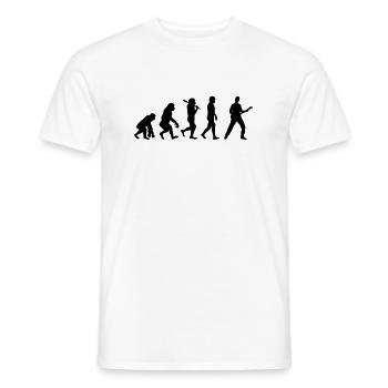 Music guitar evolution gift idea - Men's T-Shirt - white - Front - AI Model Male 178 dark (178cm)