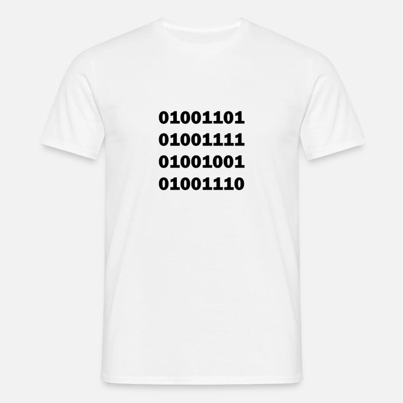 Binary code MOIN - Men's T-Shirt - white