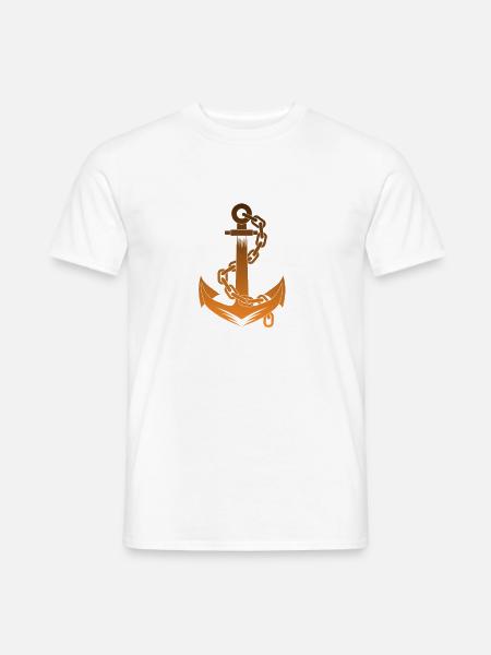 Anker Boot Motorboot Segeln - Männer T-Shirt - Weiß