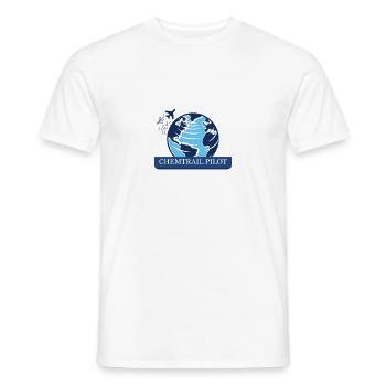Chemtrail Pilot - lustige Chemtrail Sprüche - Männer T-Shirt - Weiß - Vorne - AI Model Male 178 dark (178cm)