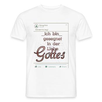 Ich bin gesegnet in der Liebe Gottes - Männer T-Shirt - Weiß - Vorne - AI Model Male 178 dark (178cm)
