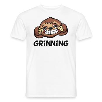 Grinning Funny Graphic - Men's T-Shirt - white - Front - AI Model Male 178 dark (178cm)