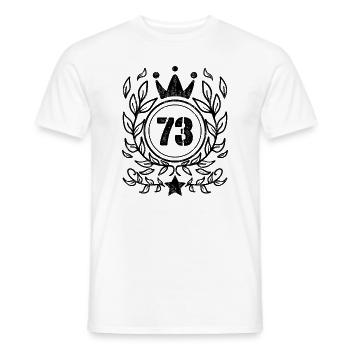 73 Number Crown Wreath - Men's T-Shirt - white - Front - AI Model Male 178 dark (178cm)
