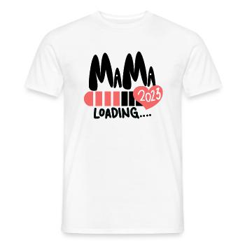 Mama 2023 loading - Werdende Mutter 2023 - Männer T-Shirt - Weiß - Vorne - AI Model Male 178 dark (178cm)