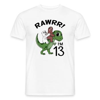 13.Geburtstag 13 Jahre Geschenk - Männer T-Shirt - Weiß - Vorne - AI Model Male 178 dark (178cm)