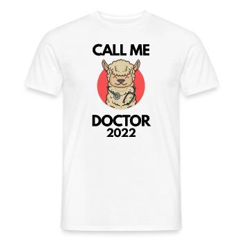 Doctoral Thesis Doctorate Doctorate 2022 Doctor - Men's T-Shirt - white - Front - AI Model Male 178 dark (178cm)