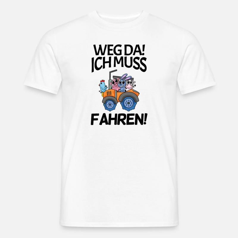 Traktor Trecker Spruch - Männer T-Shirt - Weiß