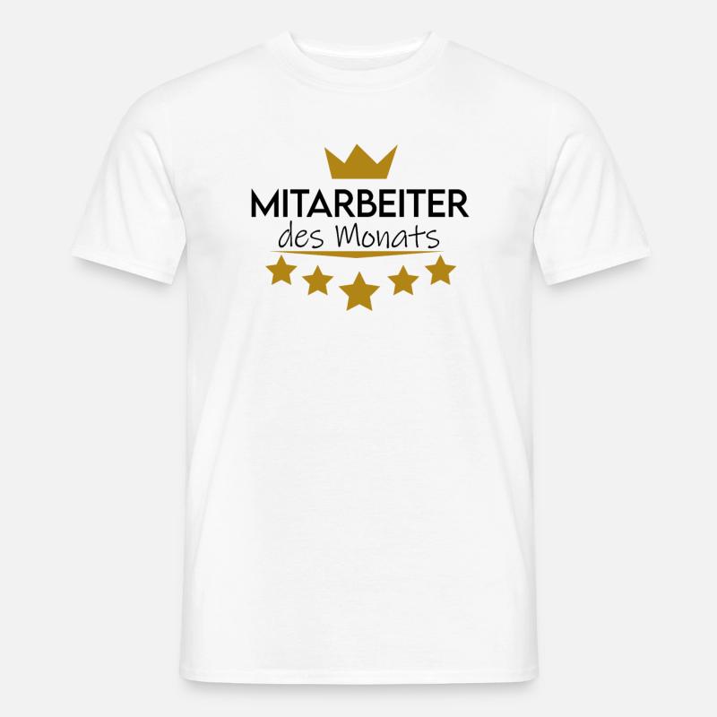 Mitarbeiter des Monats - 5 Sterne - Männer T-Shirt - Weiß