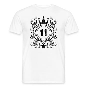 11 Jahre alt Krone - 11 Geburtstag - Männer T-Shirt - Weiß - Vorne - AI Model Male 178 dark (178cm)