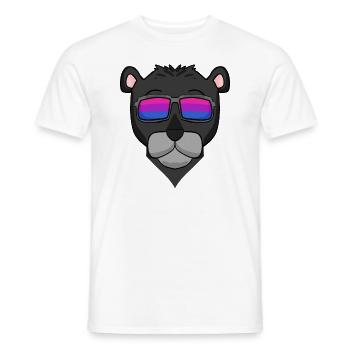 Bisexual Black Panther Gift - Men's T-Shirt - white - Front - AI Model Male 178 dark (178cm)