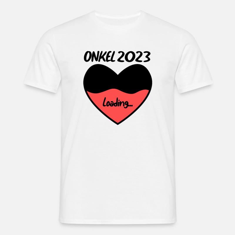 Onkel 2023 herz loading - Männer T-Shirt - Weiß