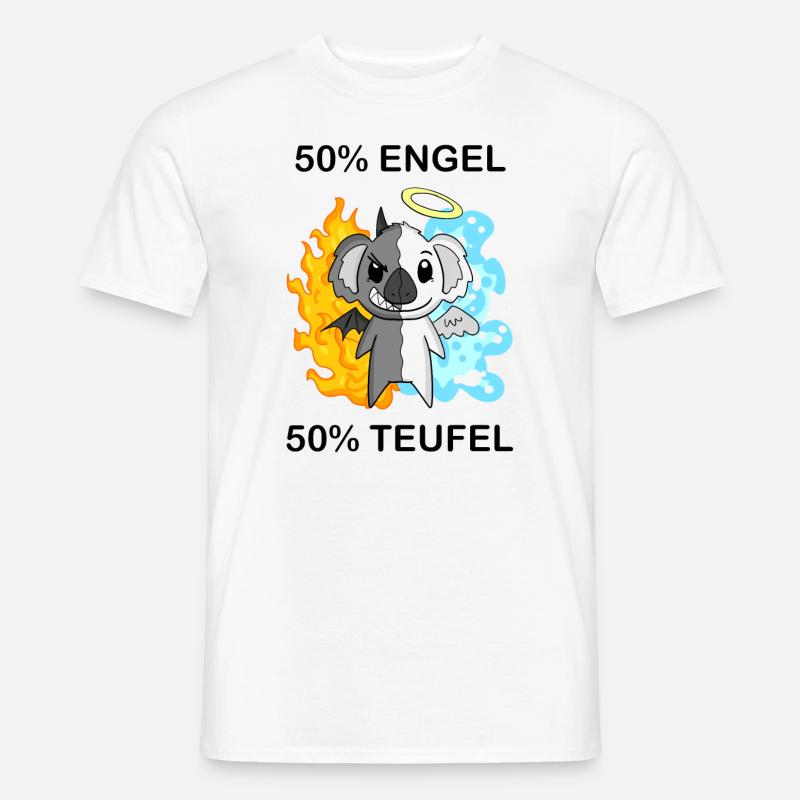 Koala - Engel und Teufel - Männer T-Shirt - Weiß