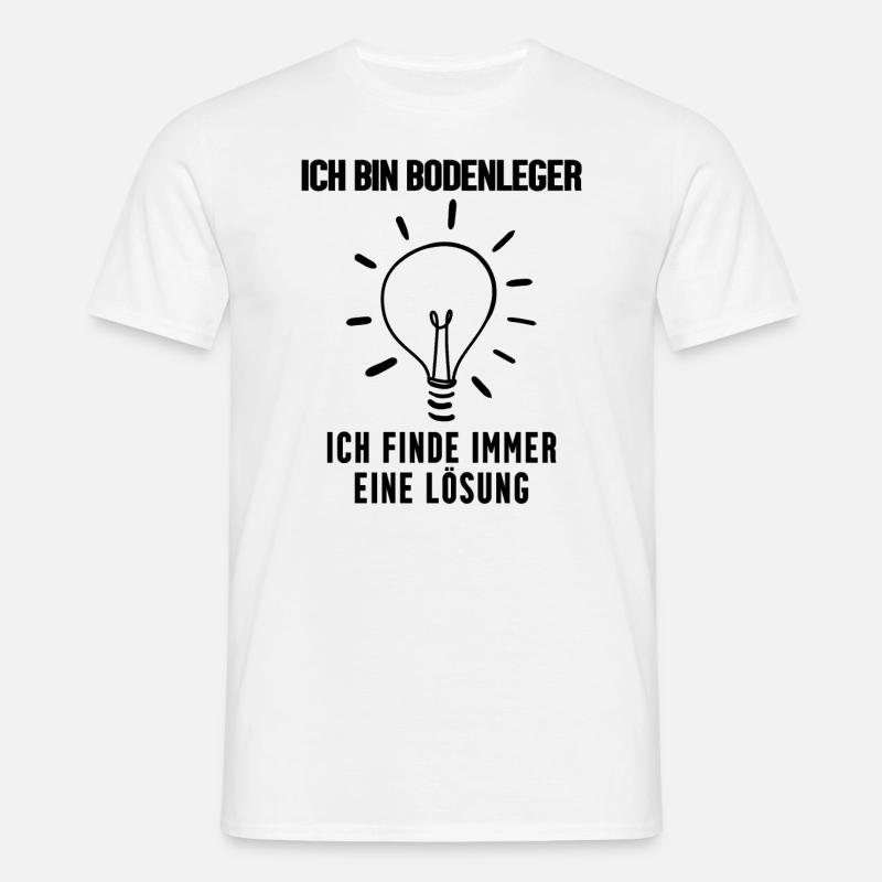 Bodenleger - Männer T-Shirt - Weiß