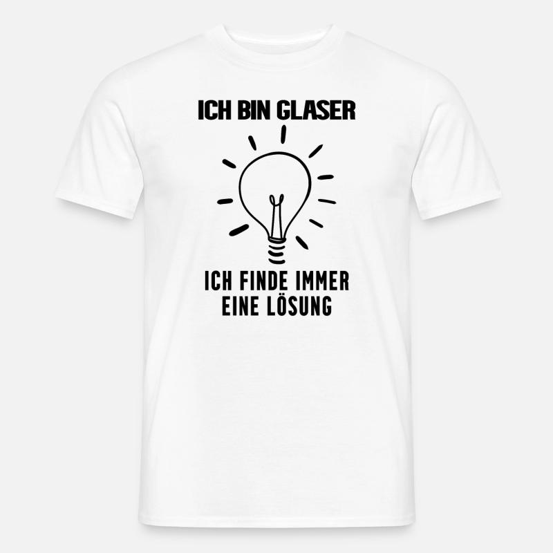 Glaser Beruf Ausbildung - Männer T-Shirt - Weiß