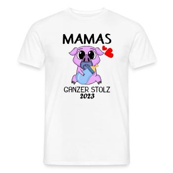 Baby 2023 - Geburt Schwanger 2023 - Baby Junge - Männer T-Shirt - Weiß - Vorne - AI Model Male 178 dark (178cm)